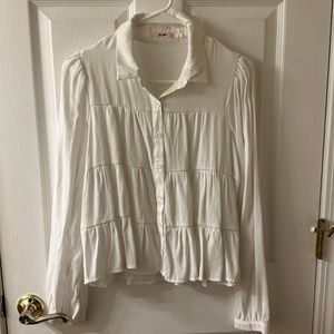 Calli Tiered Babydoll Button Down Top